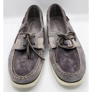 Sebago Dockside Mens Boat Shoes Loafers Size 10.5 Gray Suede